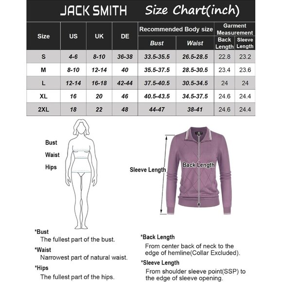 Sweaters for Women Long Sleeve Quarter Zipper Collar Polo Ribbed Knit Golf Tops - Picture 6 of 7